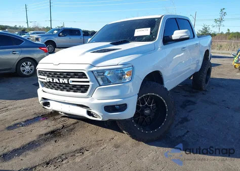 2022 Ram 1500 Big Horn 4X4 5'7 Box из США, поврежденный, VIN 1C6SRFFT8NN424143